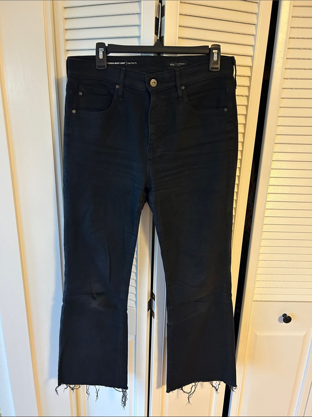 AG Denim Farrah Boot Crop Raw-Hem Jeans - High Rise